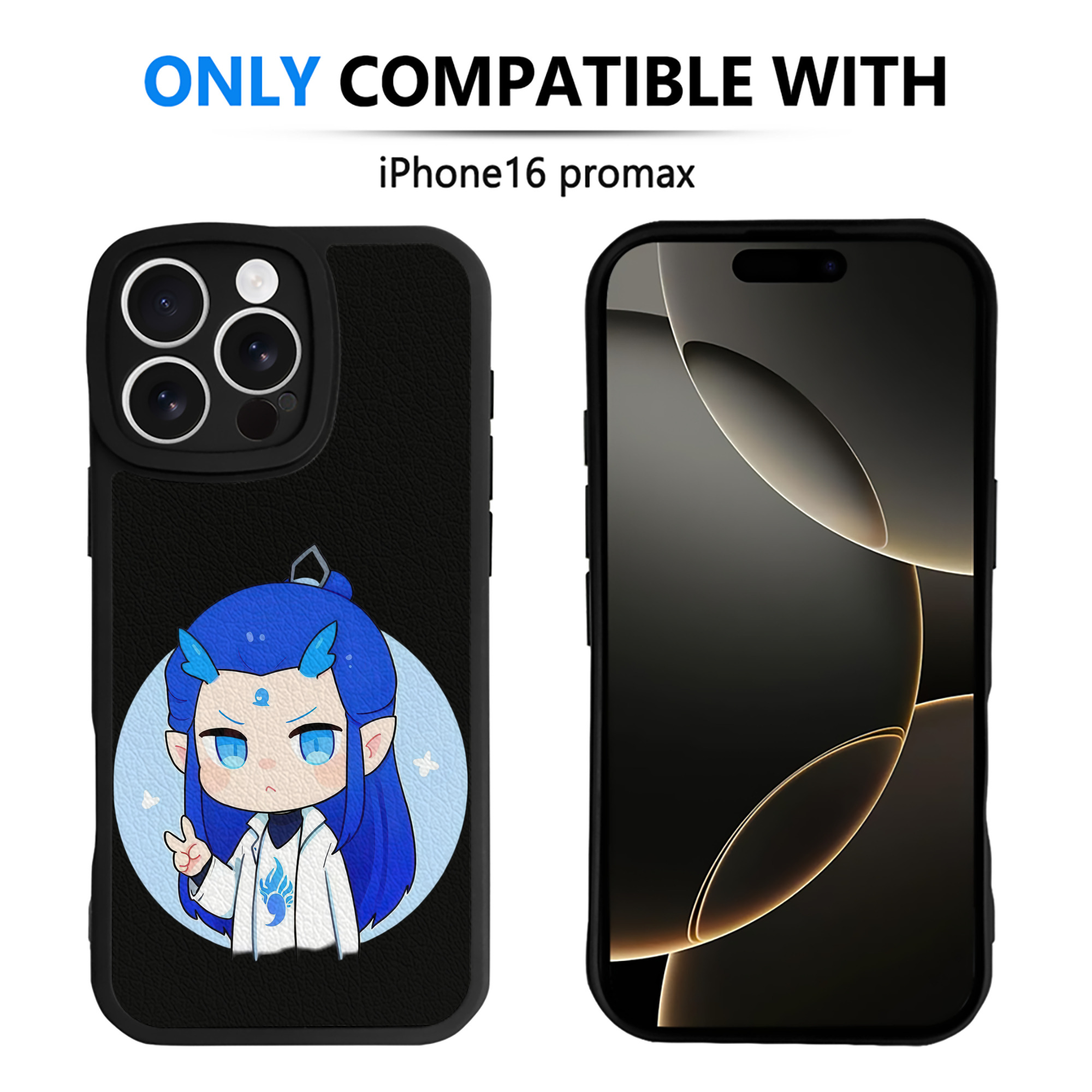 （画像用） Ne Zha 2 ナタ 魔童の大暴れ 【iPhone 16シリーズ対応】シリコンスマホケース（レザー調） 材質：シリコン